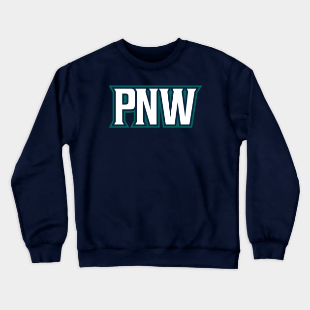 Seattle 'PNW' Baseball Fan T-Shirt: Show Your Emerald City Pride with a Bold Pacific Northwest Design! Crewneck Sweatshirt by CC0hort